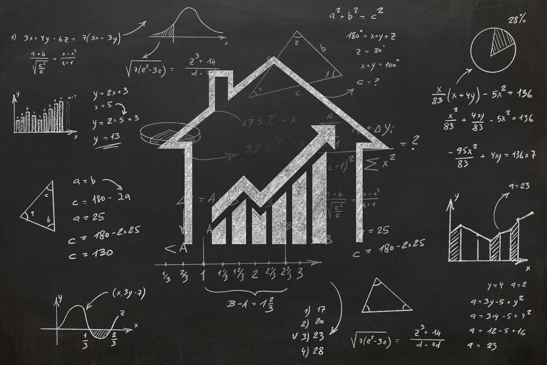 House real estate graph price investment mortgage